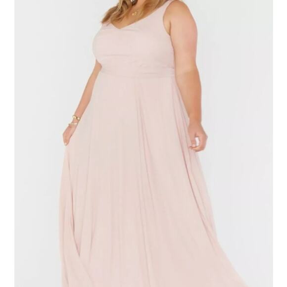 Show Me Your Mumu Jenn Maxi Dress Dusty Blush Crisp / Size XXXL - Picture 1 of 4